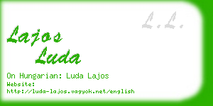 lajos luda business card